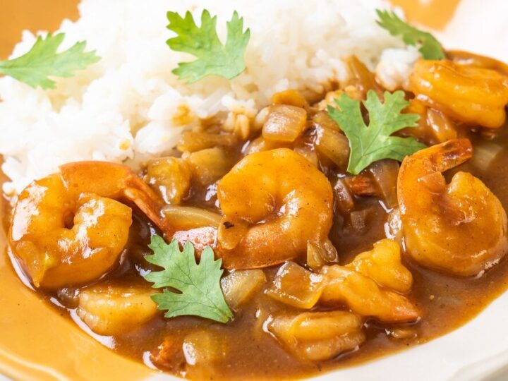 Krewetki po tajsku z mleczkiem kokosowym i curry