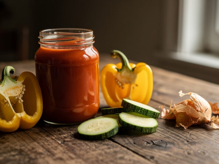 Przepis na ketchup z cukinii, papryki i cebuli