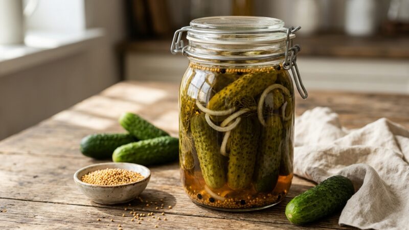 Ogórki po kaszubsku – przepis na chrupiące i aromatyczne przetwory